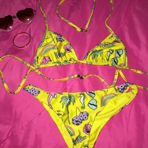 Wildfox Yellow Bikini Set